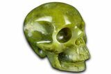 Realistic Jade (Nephrite) Skull #382099-1